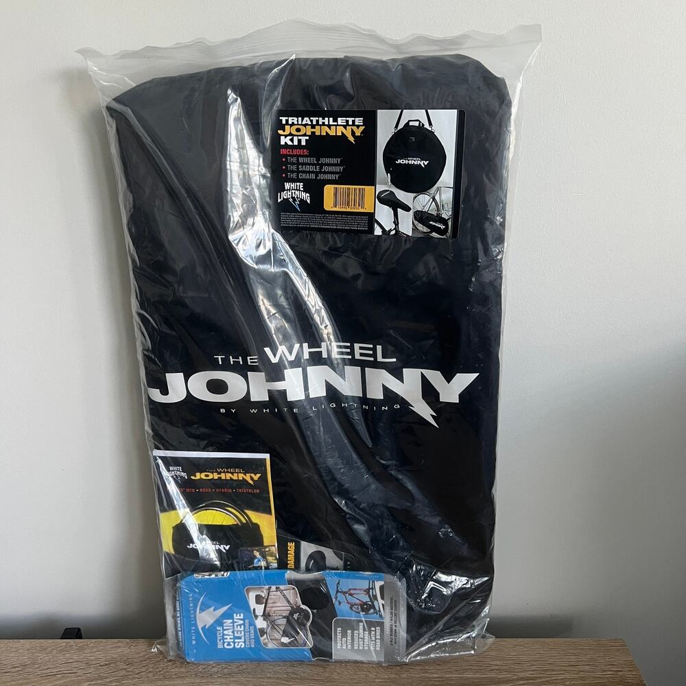 White Lightning Wheel Johnny Triathlete Johnny Kit Wheel Saddle Chain NIP